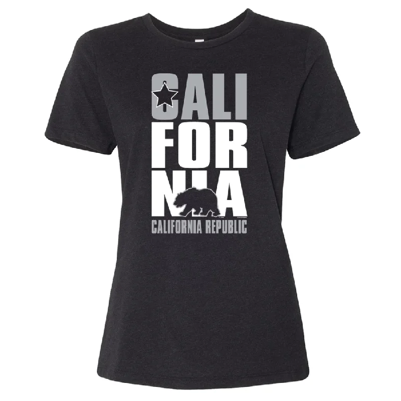 California Republic Silver Women's Relaxed Jersey Tee