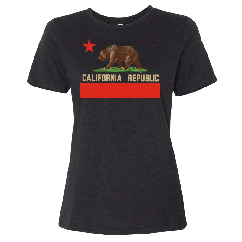 Don Pimentel California Republic Bear Flag Women's Relaxed Jersey Tee