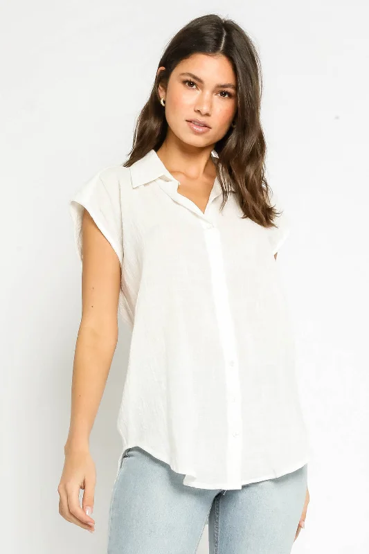 Gauze Button Up Tee