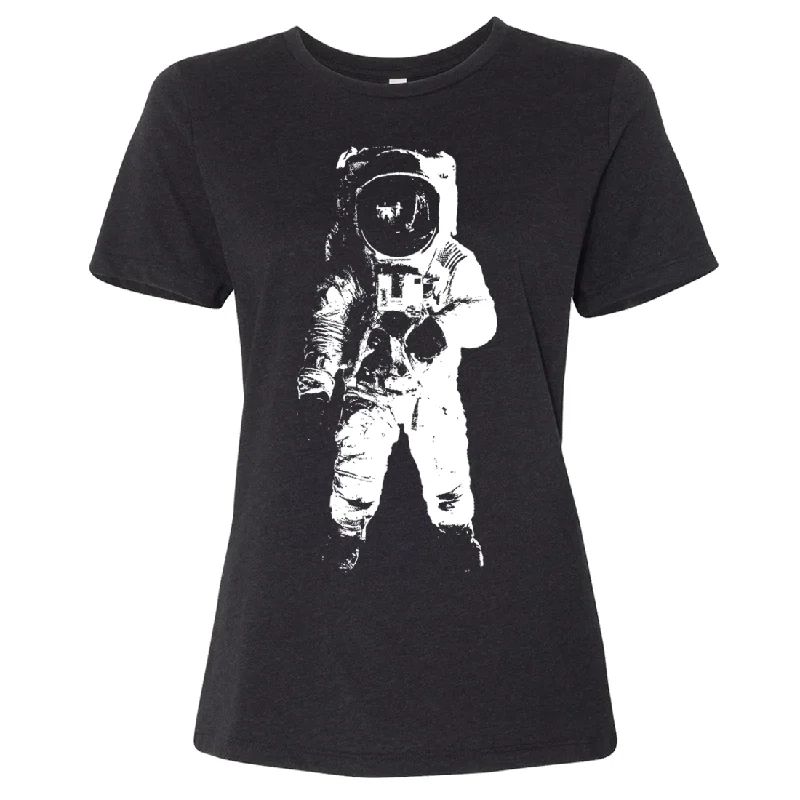 Space Astronaut Man on The Moon Women's Relaxed Jersey Tee